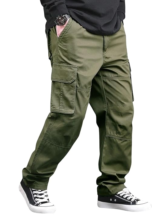 Reguler Fit Cotton Cargo Pants for Men