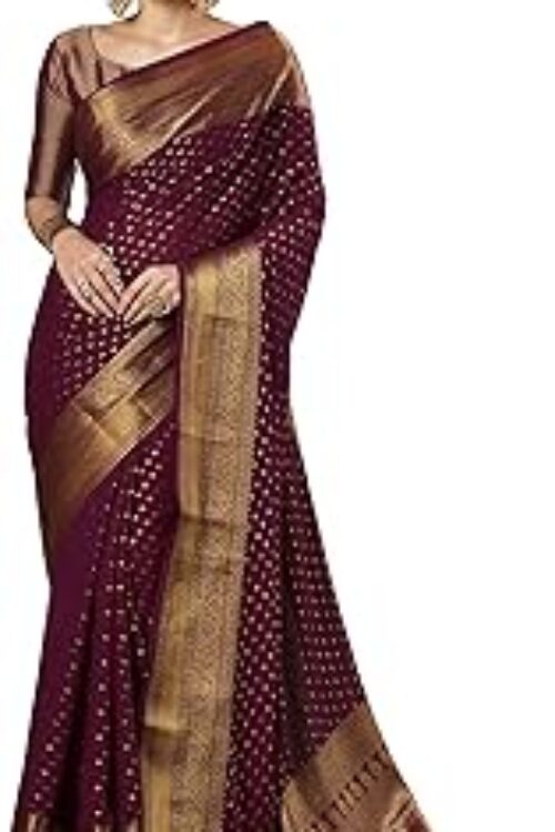 Women’s Viscose Ethnic Motif Printed Saree With Unstitched Blouse Piece