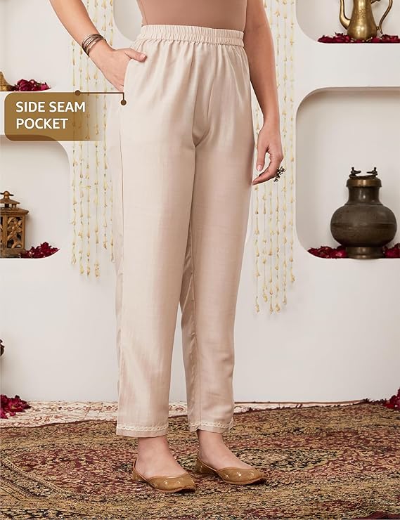 Women's Embroidered Kurta Pant Set with Dupatta - Image 3