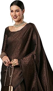 Women’s Woven Design Zari Work Banarasi Silk Saree With Unstitched Blouse Piece