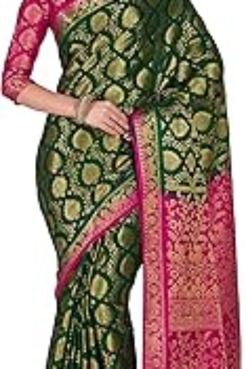 Women’s Kanchipuram Silk Saree With Unstitched Blouse Piece